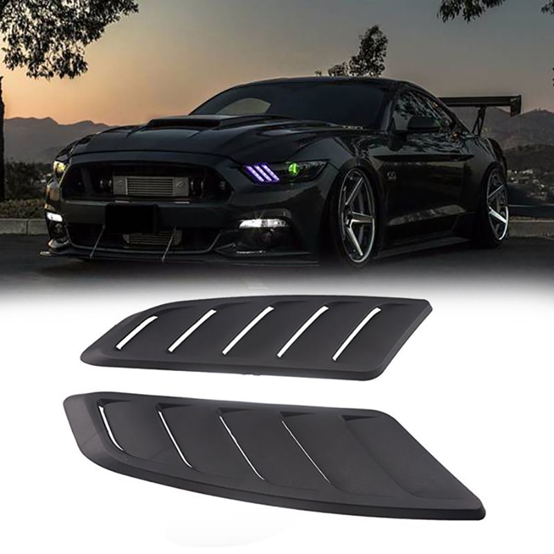 Car Rear Window Shutter Louver Cover Trim Decor for ford Mustang