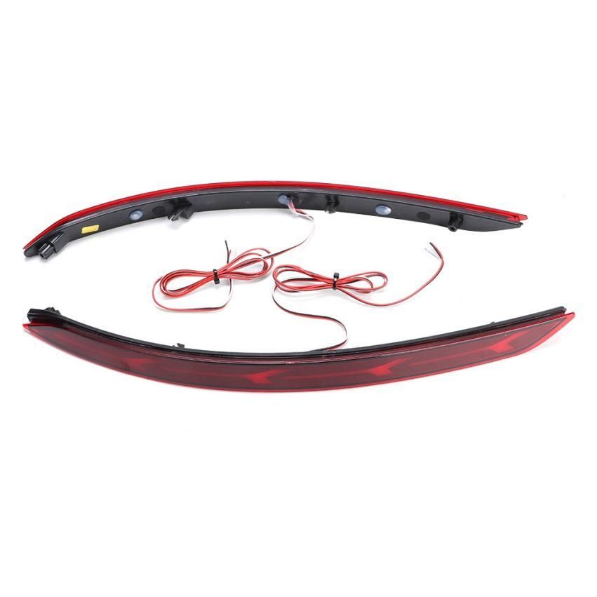 2 Pcs LED Lamp Car Dual Function Rear Bumper Lamp Plane Model for Hyundai Elantra 16~17 12V