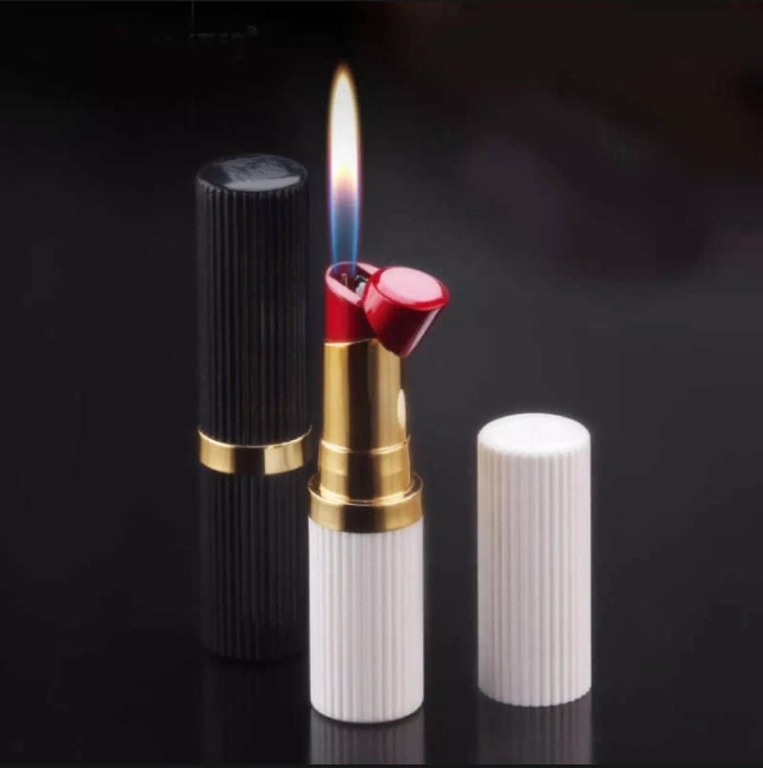 Lipstick Shape Creative Lighter Cute Cigarette Lighter Creative Gas Lady Lighter
