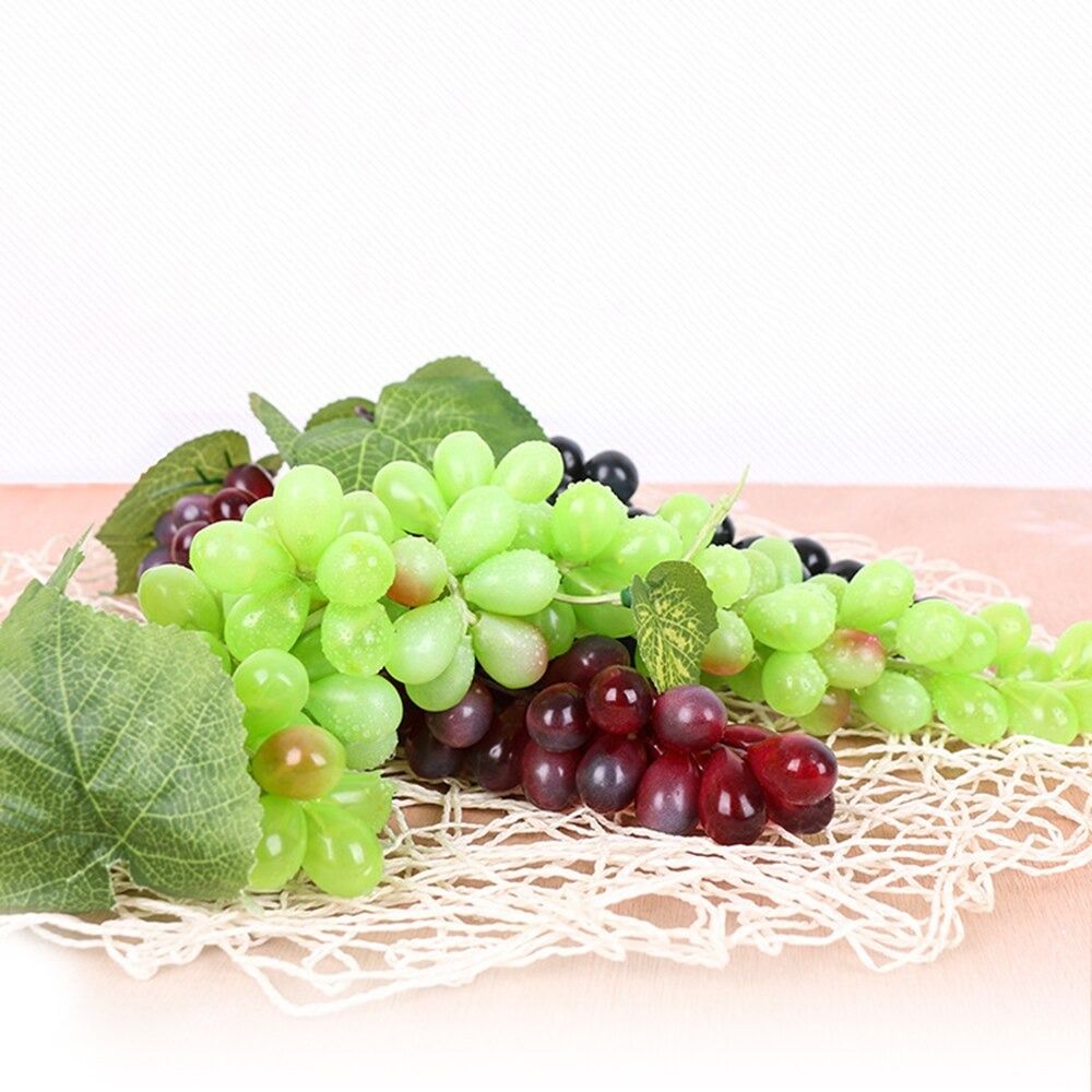 1pcs Artificial Grape Bunch Fruit Artificial Grape DIY Plastic Fake Fruit Christmas Home Wedding Decoration Simulation Fruit green