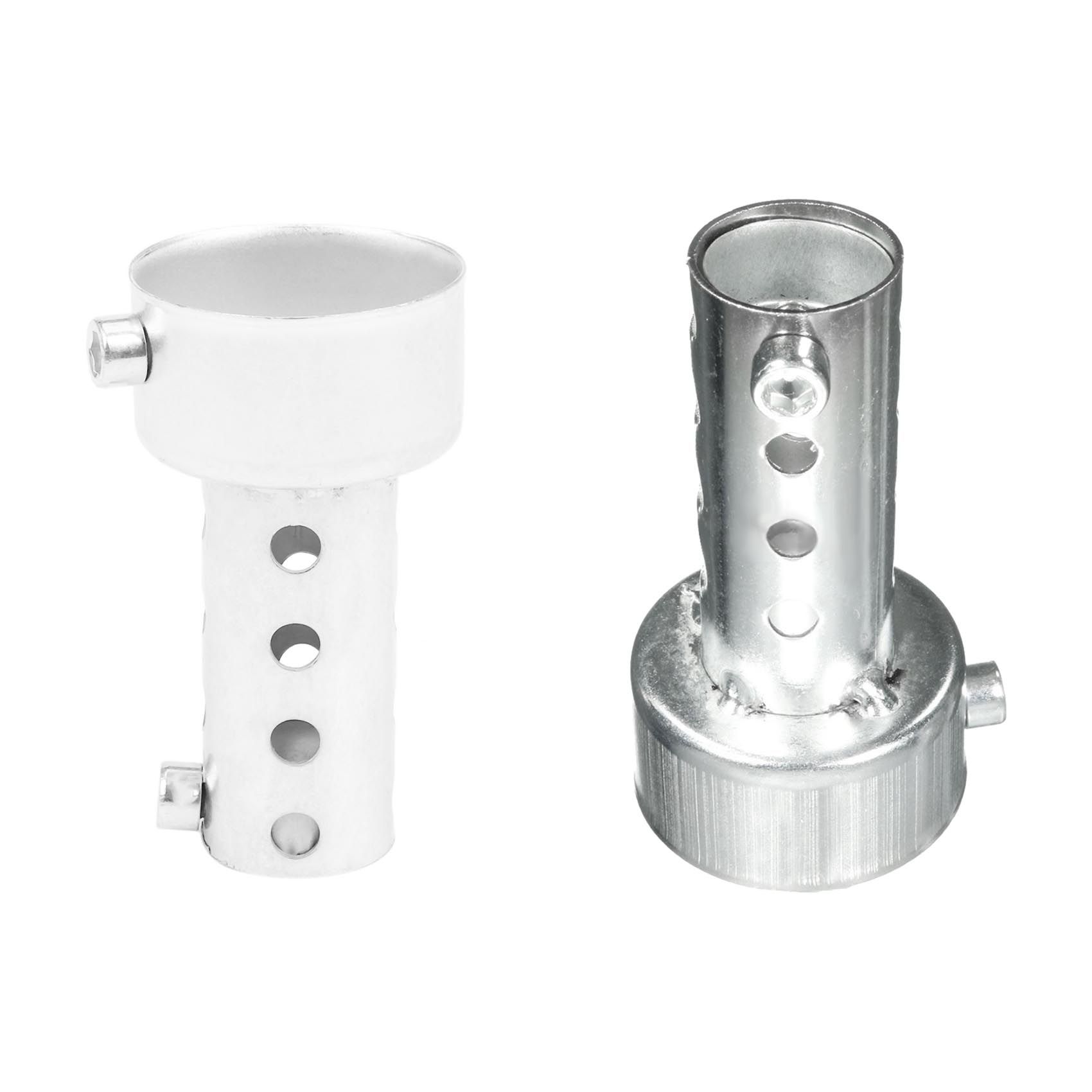 2PCS Silver Motorcycle Exhaust Can Muffler Insert Baffle DB Killer Silencer, 42mm x 80mm & 45mm x 80mm