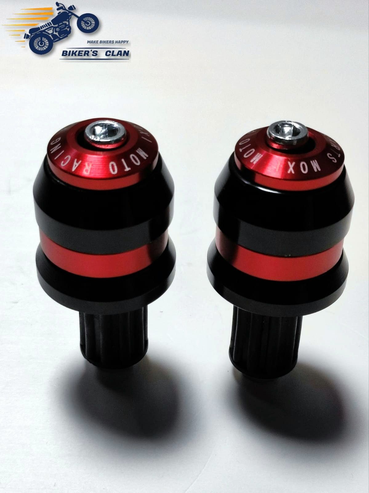 Aluminum Handle Gutli Or Universal Handle Bar Grips End Slider Cap (2pcs)-  Black Red