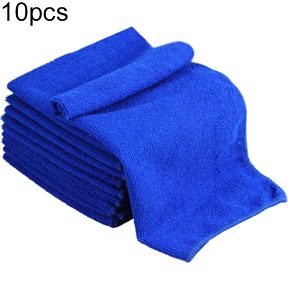 10Pcs Microfiber Cleaning Cloth Kitchen Dish Towel Rag Car Washing Scouring Pad