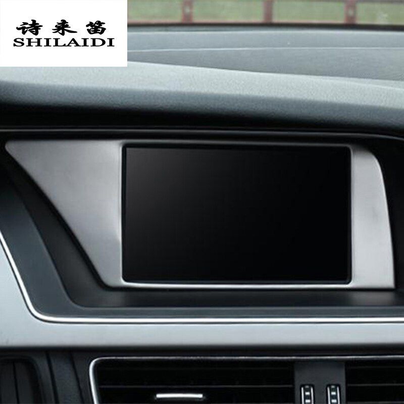Car Styling Center Control Navigation Screen Protection covers Stickers Trim Panel For Audi A4 B8 A5 Interior Auto Accessories