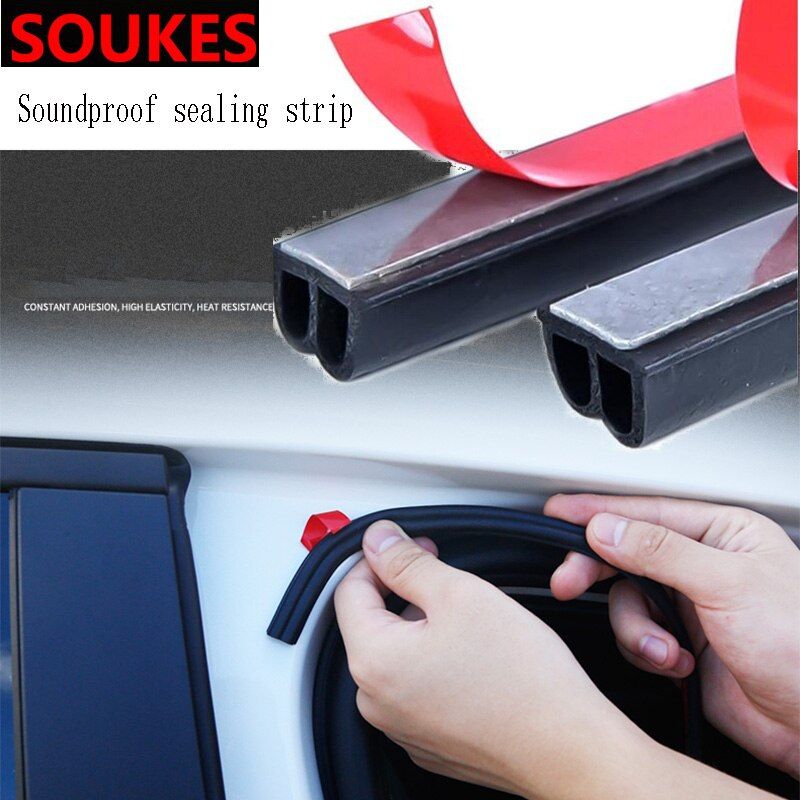 200cm Rubber Car Door Edge Trim Sealing Strip Sticker For Honda Civic 2006-2011 Accord Fit CRV HRV City Subaru Forester Impreza