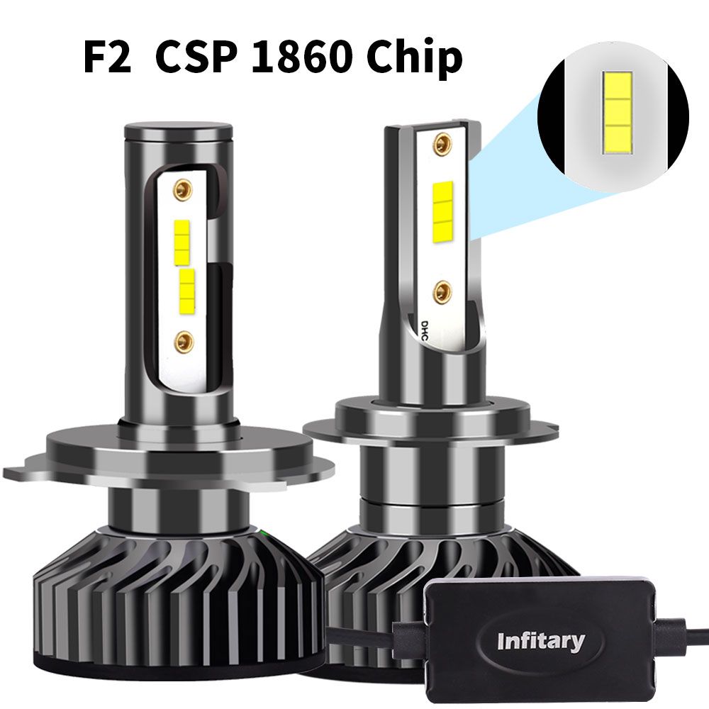 Infitary H4 Led Car Lights H7 Canbus H11 Headlamp Auto Fog ZES CLamp 6500K Motorcycle COB Headlight Bulb H1 22000LM CSP 1860-H1