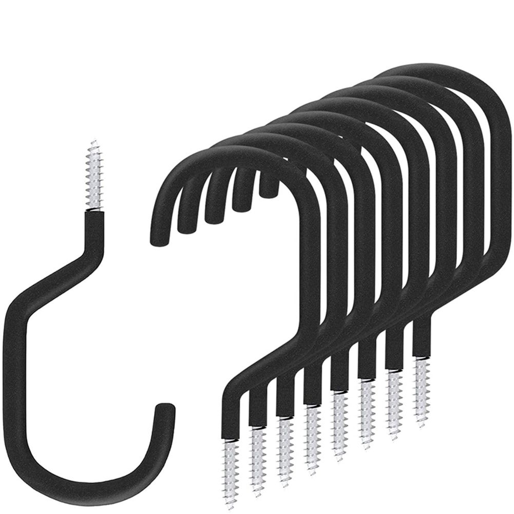 9 Pack Bike Storage Hook Rack, Heavy Duty Large Screw Hooks for Garage Wall and Ceiling Bicycle Storage, Utility Tool , Bike Storage Hook Rack