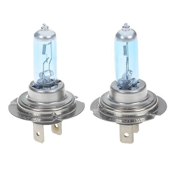 H7 55W 6500K Car White Light Bulbs (Pair/DC 12V)