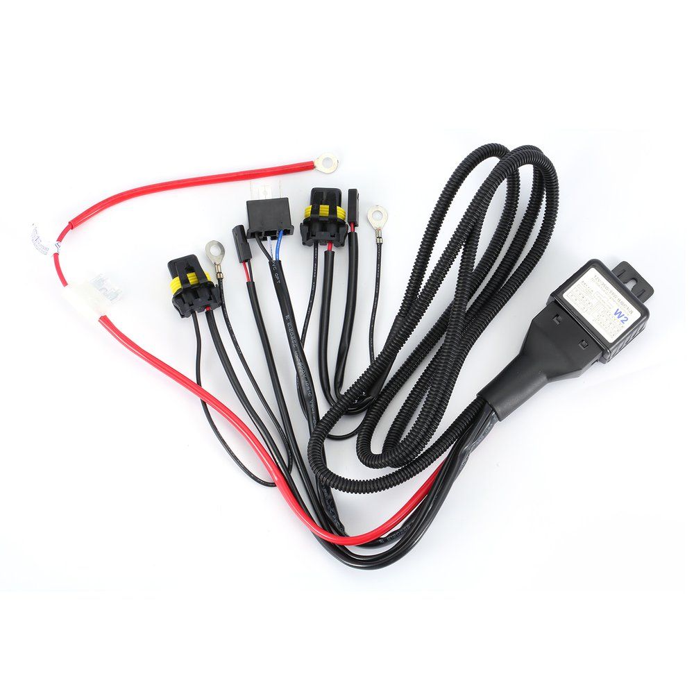 35W 12V Xenon Headlight Wiring Harness HID Relay Wire Controllor Harness Cable