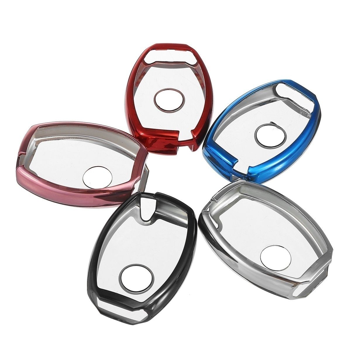 2 IN 1 TPU Remote Key Cover Fob with Protecitive Film For Benz A B C E G S M Class