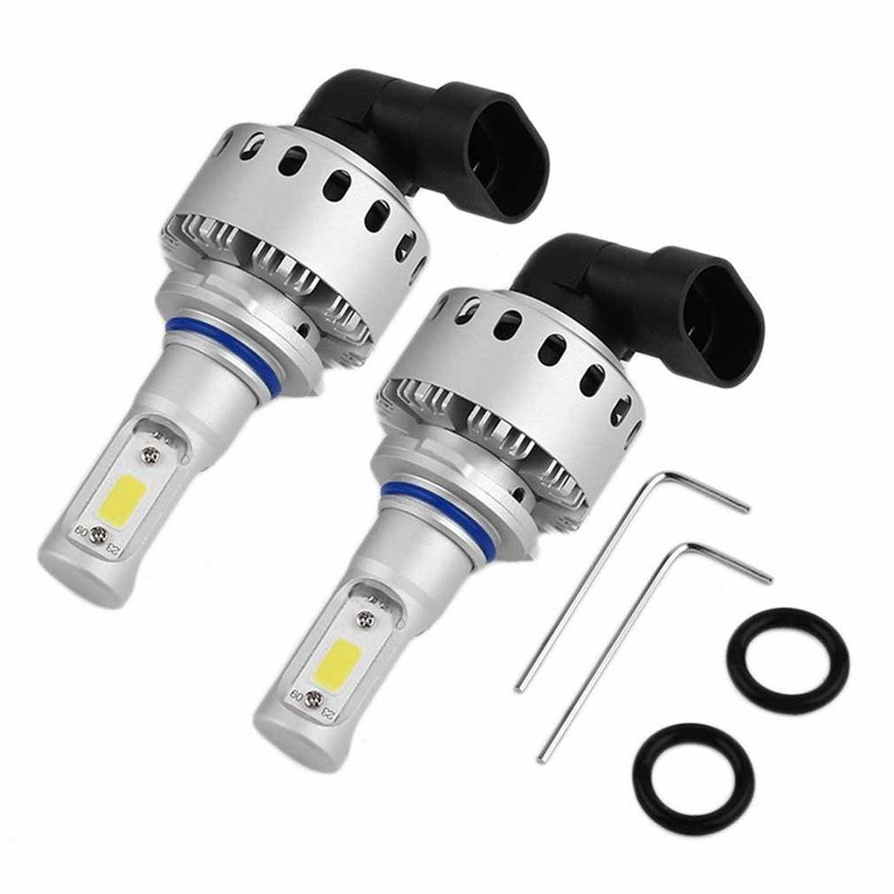 TE 2pcs High-power 9006 COB Chip Driving Headlights Set 6000K LED Car Headlight Bulbs Conversion Kit 12000LM