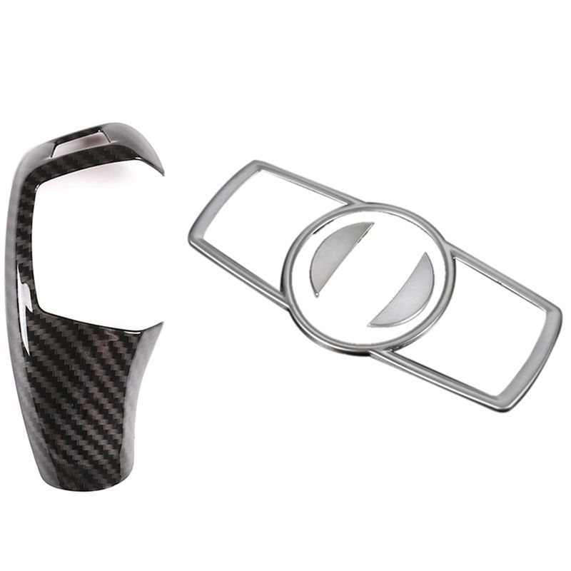 Car Interior Headlight Head Light Switch Button Decor Frame Trim Sticker with Car Right Drive Gear Shift Knob Cover Trim