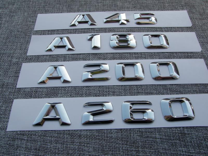 ABS A45 A160 A180 A200 A220 A260 car rear emblem sticker for Mercedes Benz A CLA GLA AMG Styling