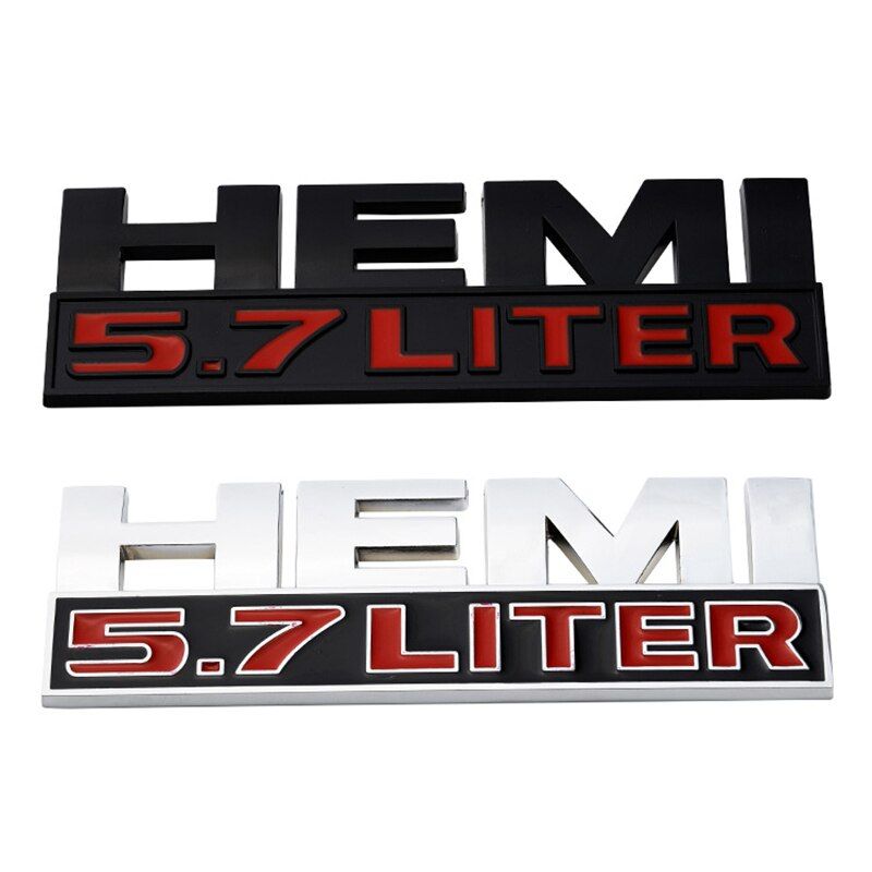 5.7L 6.4L HEMI Car Trunk Emblem For Chrysler 300 300C Dodge RAM Charger Jeep Grand Cherokee Wrangler Decal Sticker Accessories