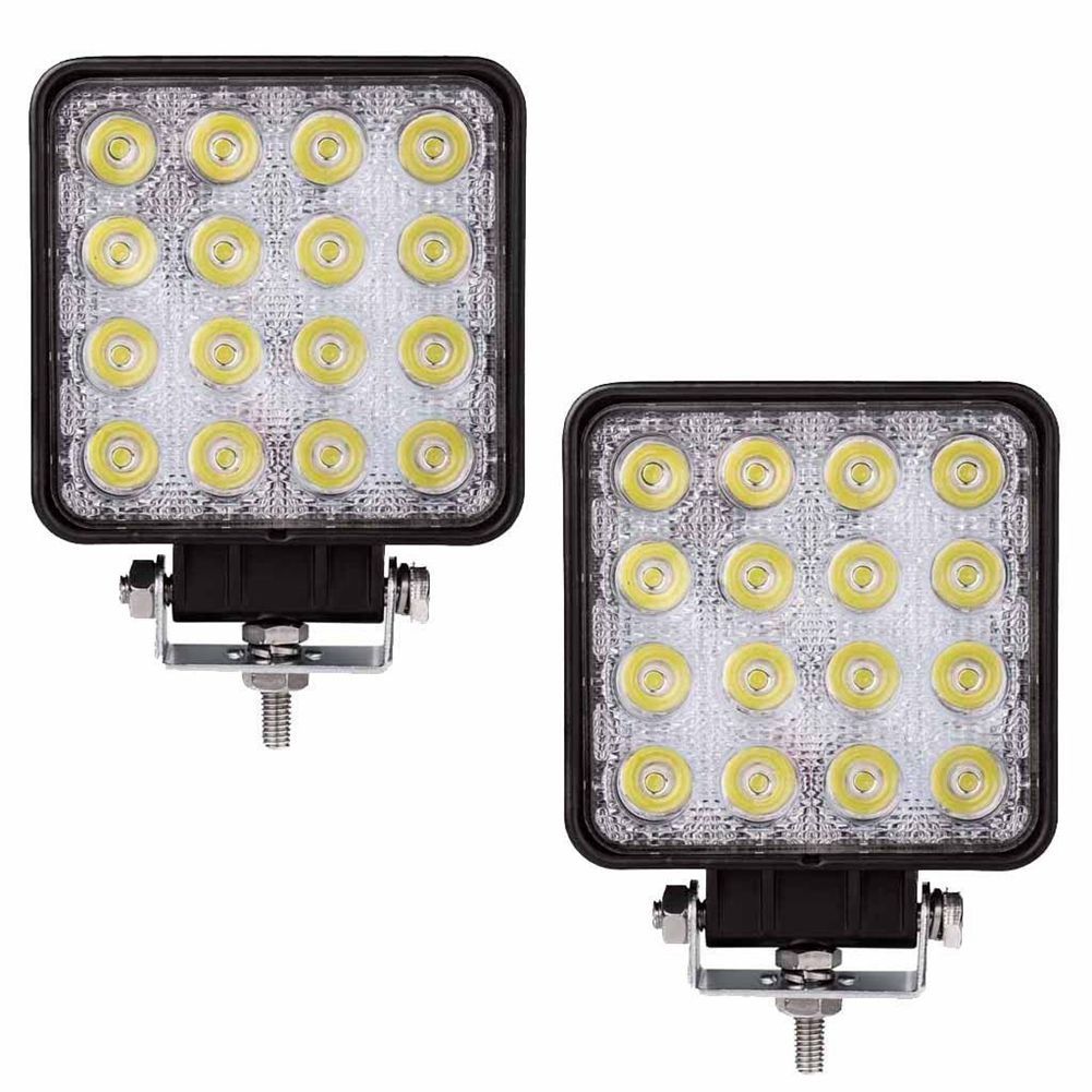 Practical Product 2 pcs 48W 6000k LED Spot Beam Square Work Lights Lamp Tractor SUV Truck 4WD 12V 24V