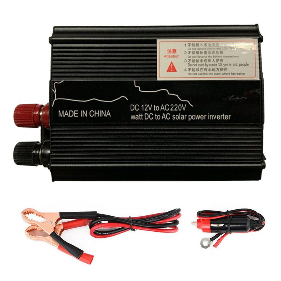 3000W High Power 12V To 220V Power Inverter With USB Port High Conversion-black