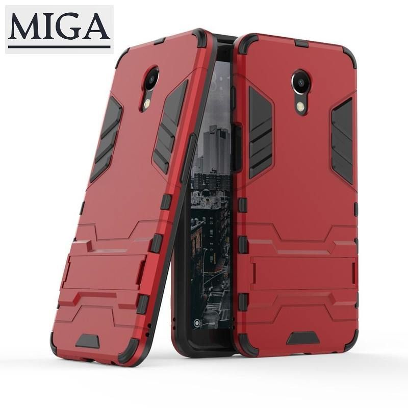 for Meizu M6S Case 2 in 1 Hard PC Cover + TPU Soft Bumper Case with Kickstand Dual Layer Protector Phone Cover Case for Meizu M6S / S6