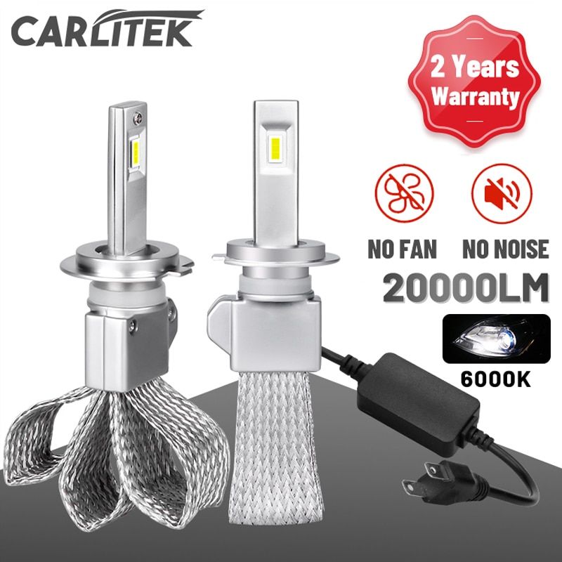 H7 Led Headlight Bulbs H1 H4 Led 20000LM H8 H9 H11 Fog Lights 9005 HB3 9006 HB4 Car Lamps Auto Turbo 12V 6000K Fanless Universal-H9
