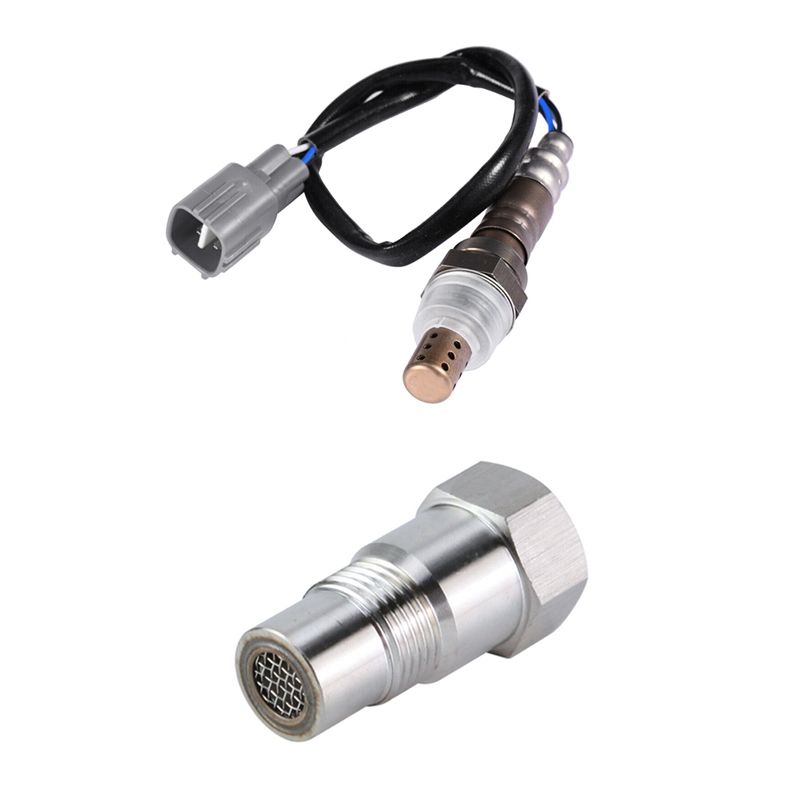 1Pcs Oxygen O2 Sensor Spacer Adapter & 1X Lambda O2 Oxygen Sensor Up/Downstream for Toyota Camry 4Runner Solara FJ