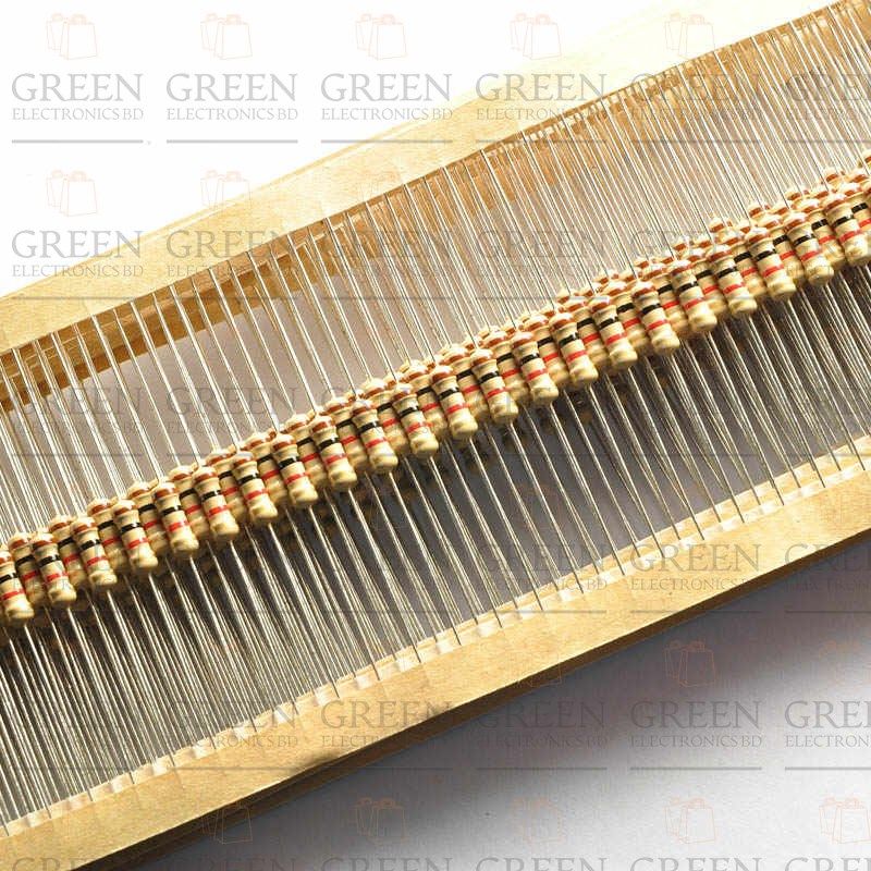 100Pcs 470K Resistor 470K Ohm Carbon Film Resistor 470K 1/4W Resistance 0.25 Watt 5% Tolerance Fixed Resistors
