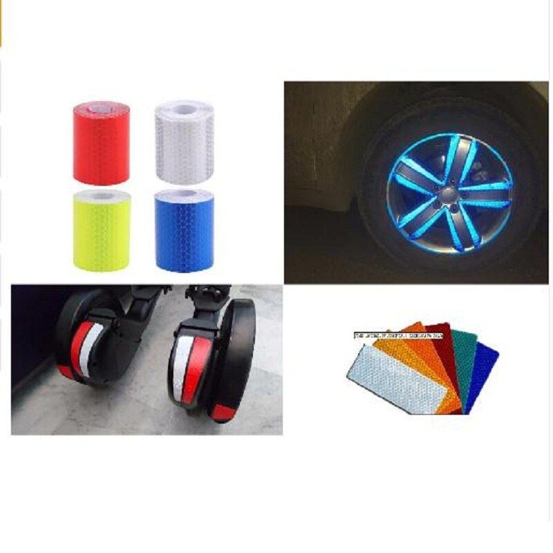 5cmx3m Safety Mark Reflective Tape Sticker Car Styling Self Adhesive Warning Tape Automobile Motorcycle Bicycle DIY Decoration
