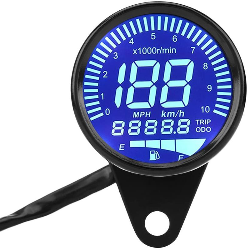 DC 2V Universal Motorcycle Speedometer Gauge Meter Waterproof LED Backlight Digital Odometer Speed for Yamaha Honda,Etc