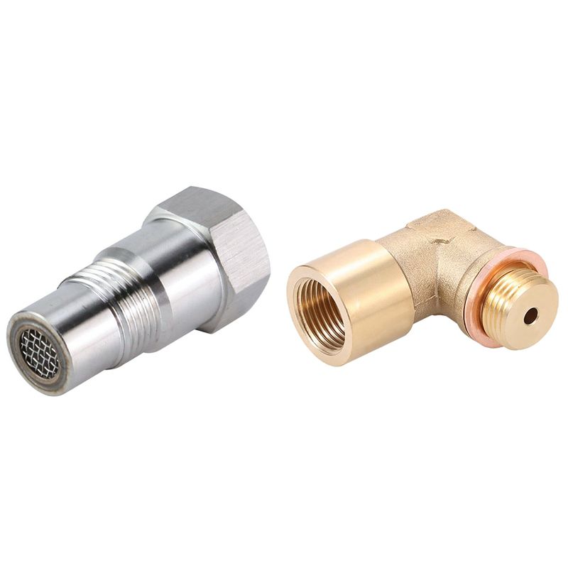 BRADOO- Angle 90° O2 Oxygen Sensor Extender Spacer for Decat Hydrogen with 1 Pcs Oxygen O2 Sensor Spacer Adapter
