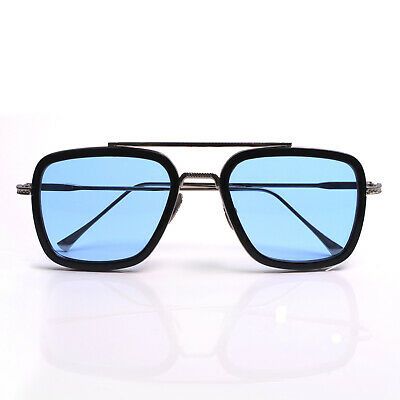 New Fashion Avengers Tony Stark Sunglasses Men Metal Square iron man Glasses Steampunk Sun Glasses Male
