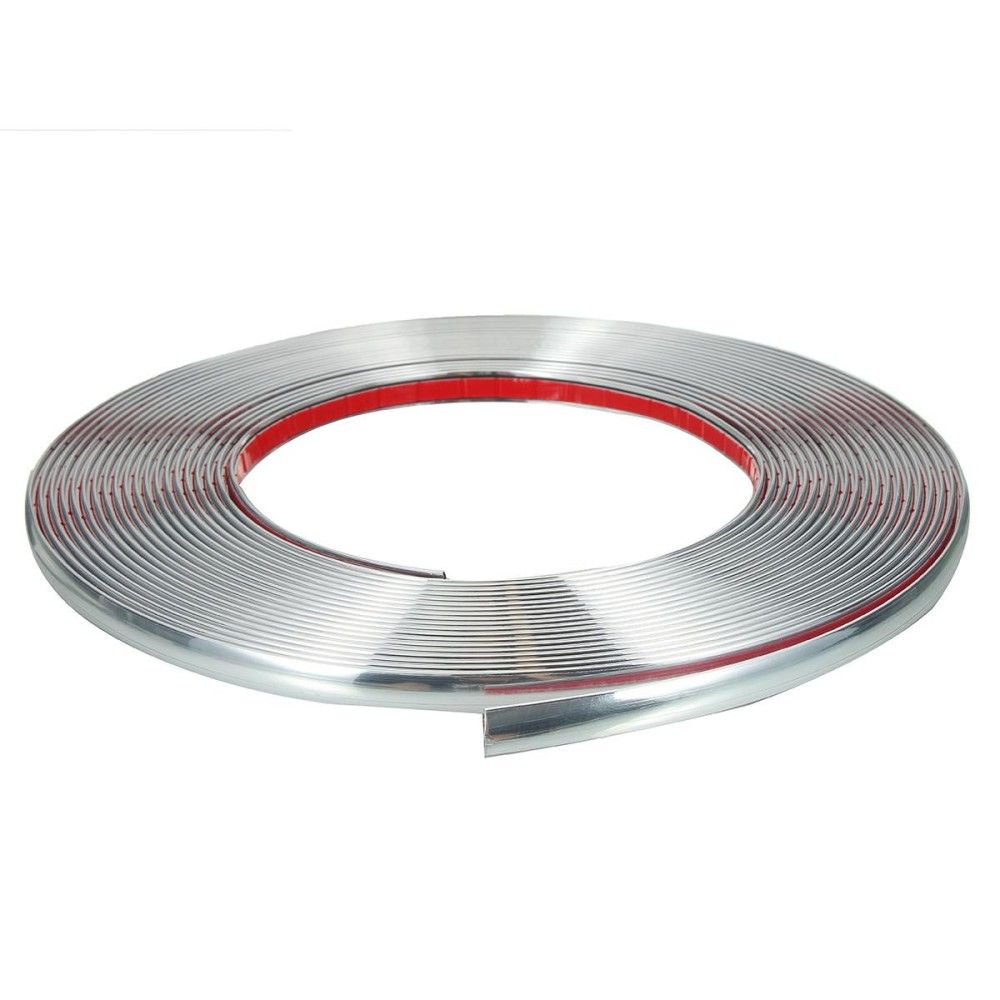 10M Chrome Car Body Door Edge Lip Protector Decor Moulding Trim Molding Strips -