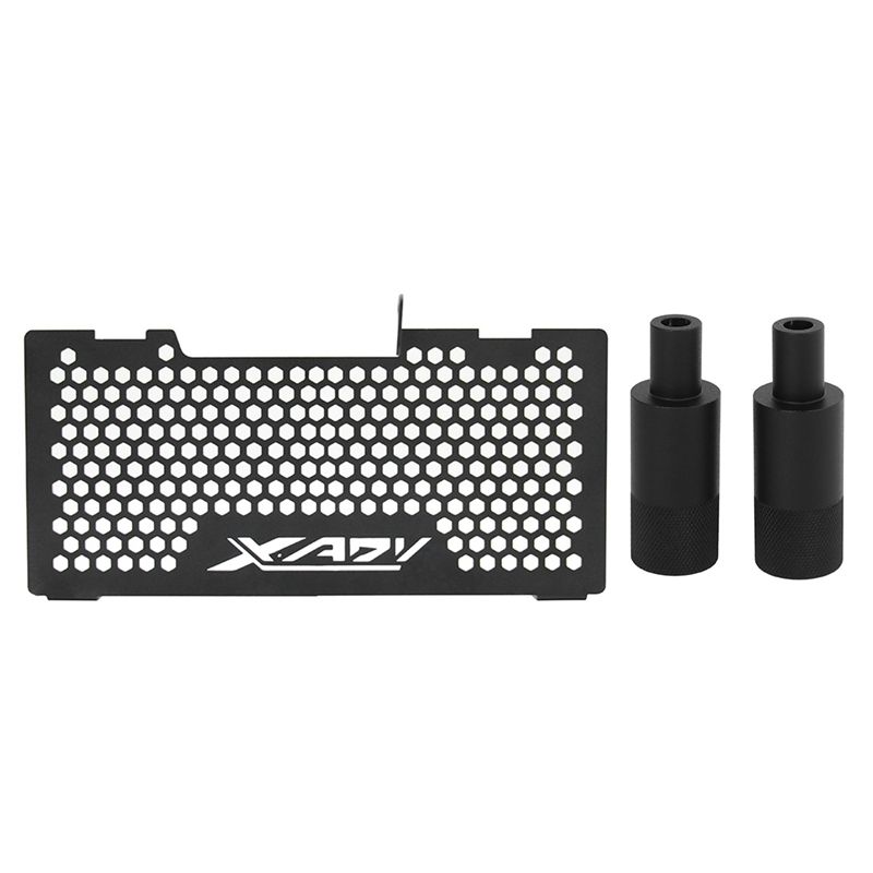 Motorcycle Radiator Grille Guard Cover with 2Pcs Motorcycle LED Head Fog Light Mounting Bracket
