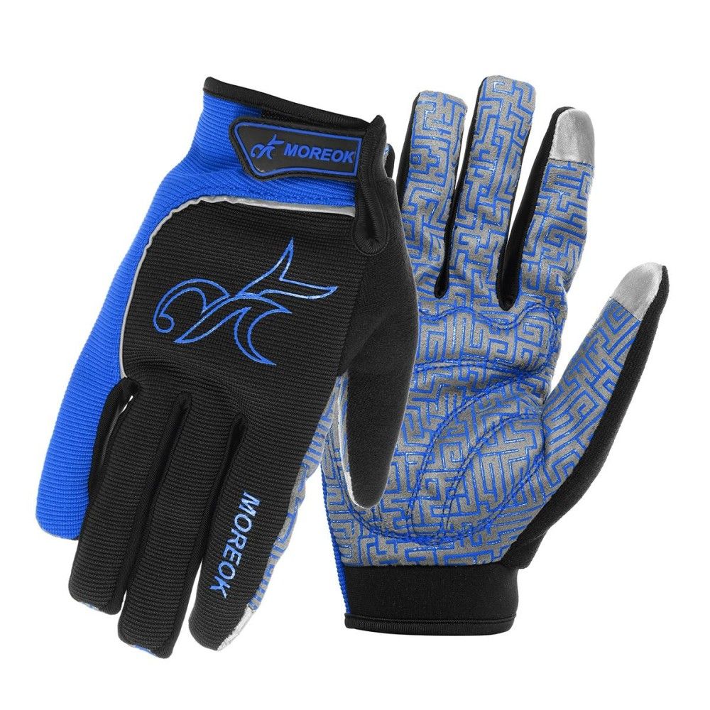 for your motor 1 Pair Cycling Motorbike Warm Gloves Touch Screen Full Finger Gloves With Reflective For Bike Sport Outdoor Red XL