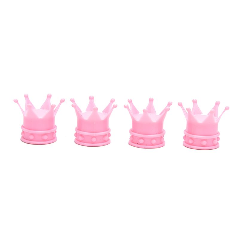 4Pcs Bicycle Tire Valve Caps Crown Shape Bike Tyre Stem Auto Truck Airtight Caps