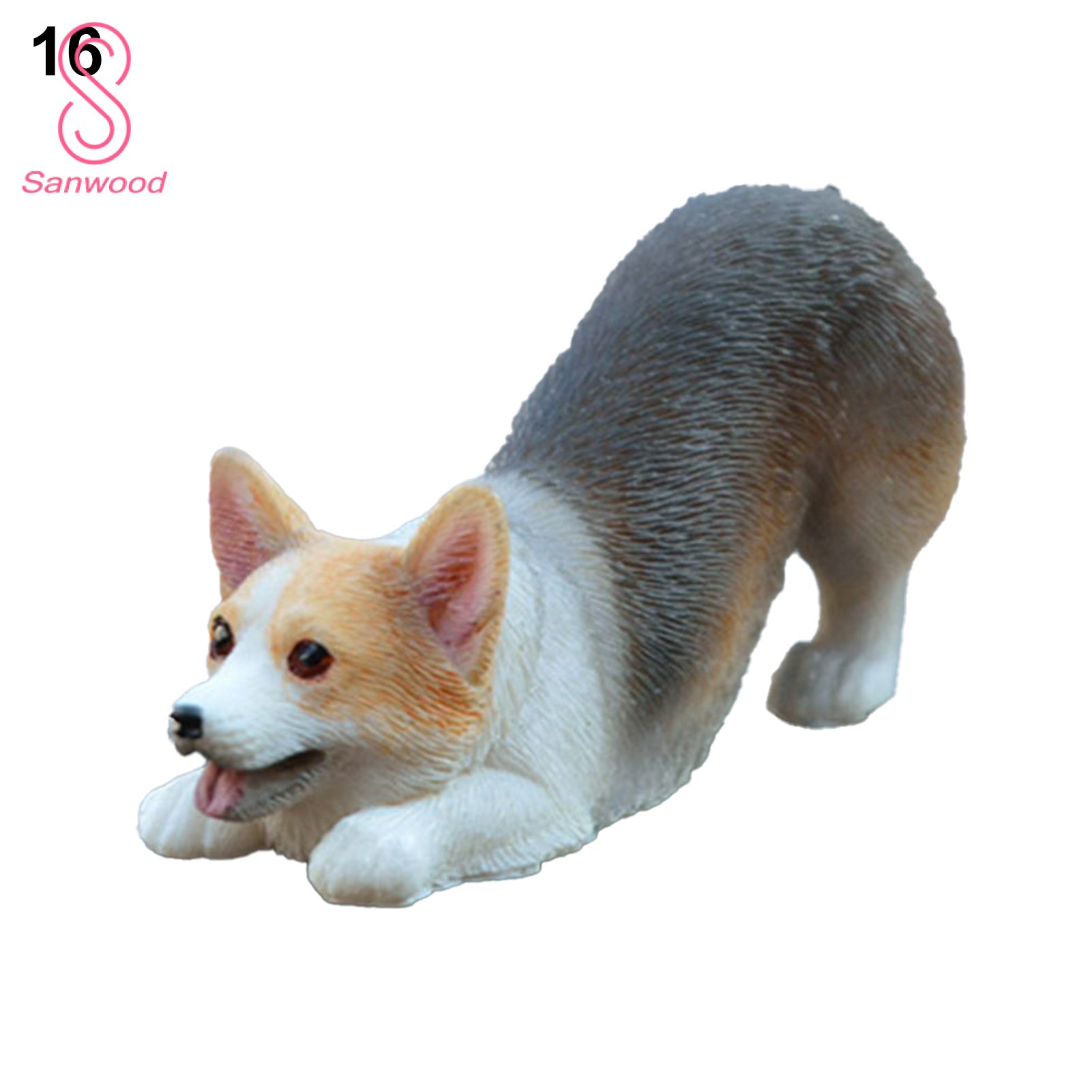 Miniature Dog Eye-catching Resin Micro-landscape Corgi Ornaments
