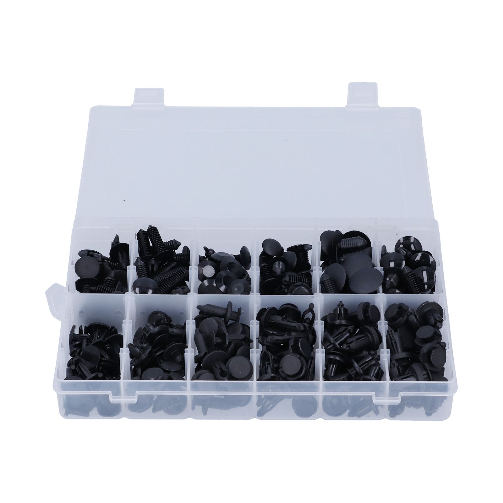240pcs Auto Fasteners Clips Push Rivets 12 Size For Car Body Trim Hood Dash