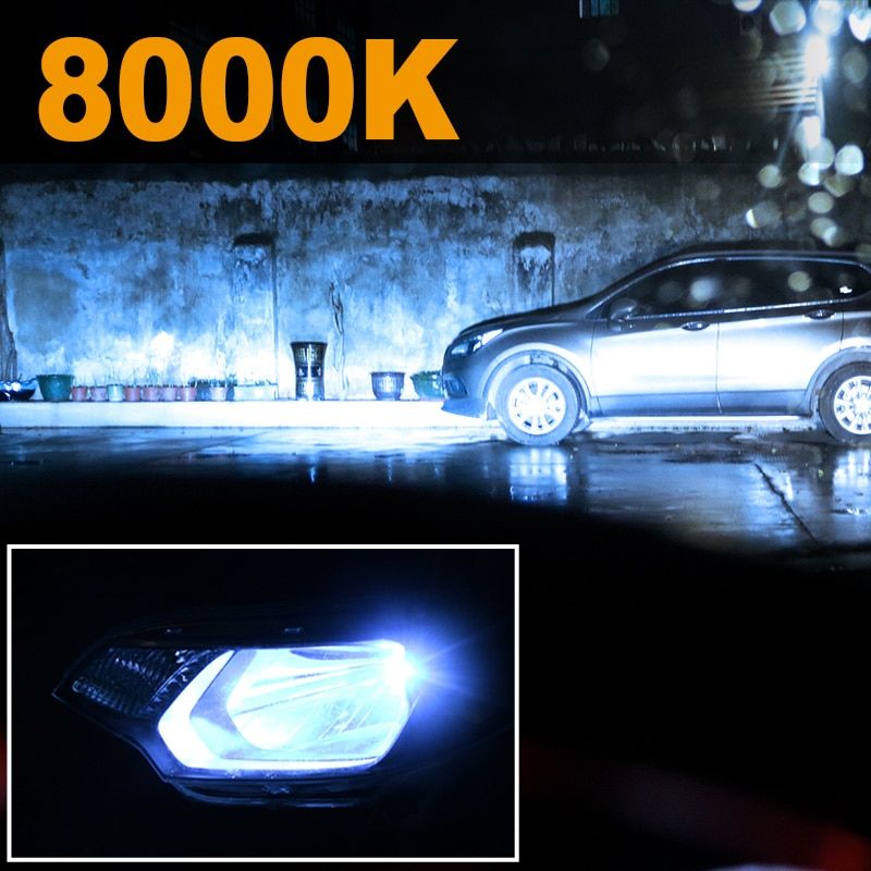 hlxg H4 LED H7 H11 H8 HB4 H1 H3 9005 HB3 Auto Car Headlight Bulbs Motorcycle 8000LM Car  6500K 4300K 8000K fog lights-S2  36000LM-H3