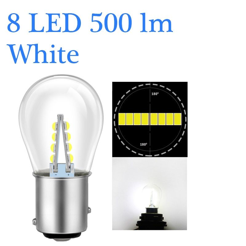 8/16 3D 3030 Chips1157 Led P21/5W BaY15d Car BLight S25 Auto Vehicle Reverse Turning  Bulb Lamp White 6000K 12v 24v