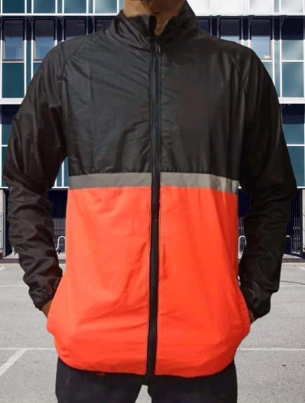 Dust coat OR Windbreaker For Biker. 2 Part Black and Red