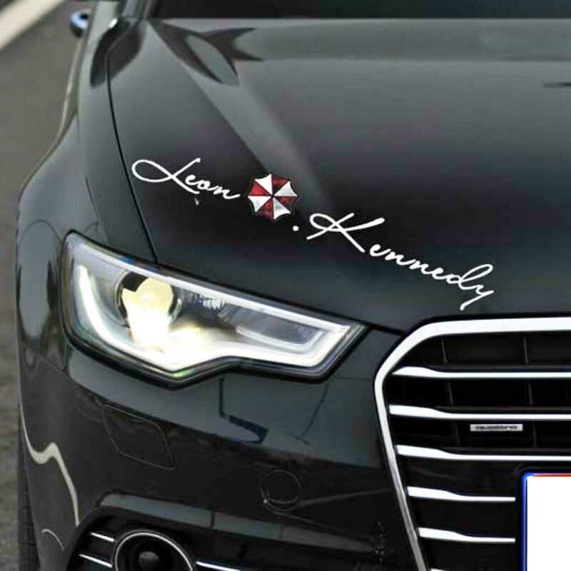 Volkrays Car Accessories Umbrella Corporation Leon Kennedy Signature Sticker Decal for Audi Ford Focus BMW Nissan Hyundai Smart
