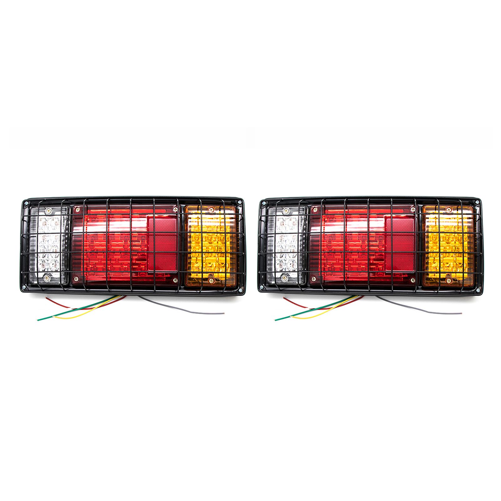 40 LED Truck Tail Light Bar, Super Bright Tail Turn Signal Brake Reverse Tail Light with Iron Net Protection for 12/24v Truck Boat Snowmobile Trailer Pickup RV Camper UTV UTE Vans
