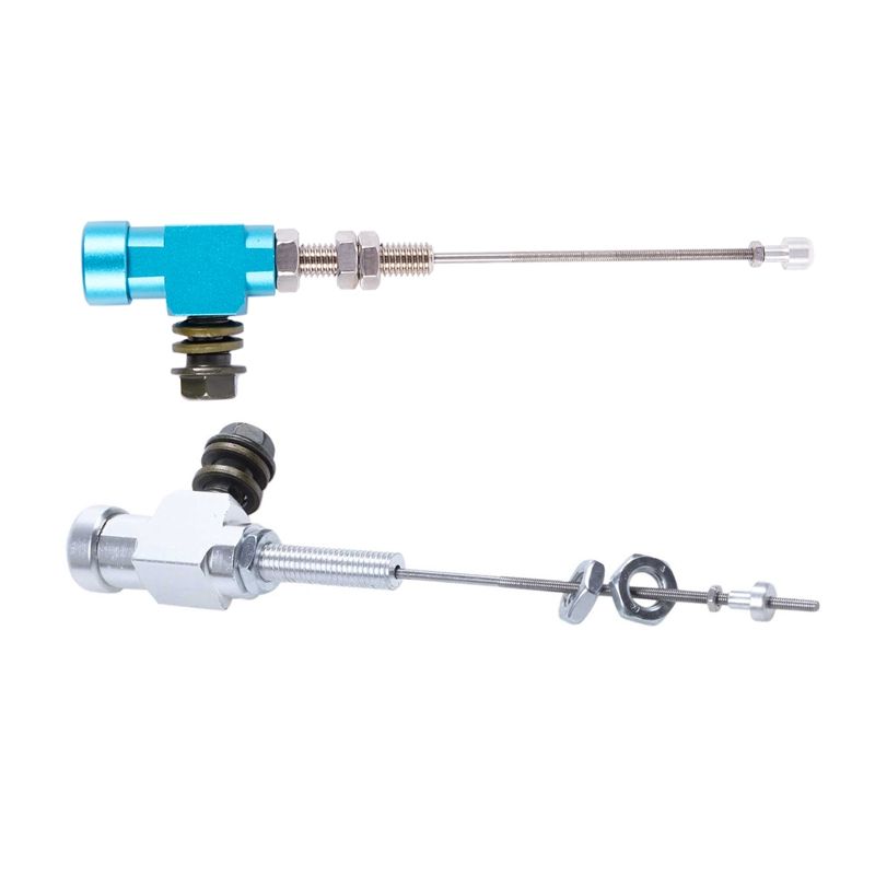 2x Motorcycle Hydraulic Clutch Master Cylinder Rod Brake Pump M10x1.25mm Aluminum blue & galactic