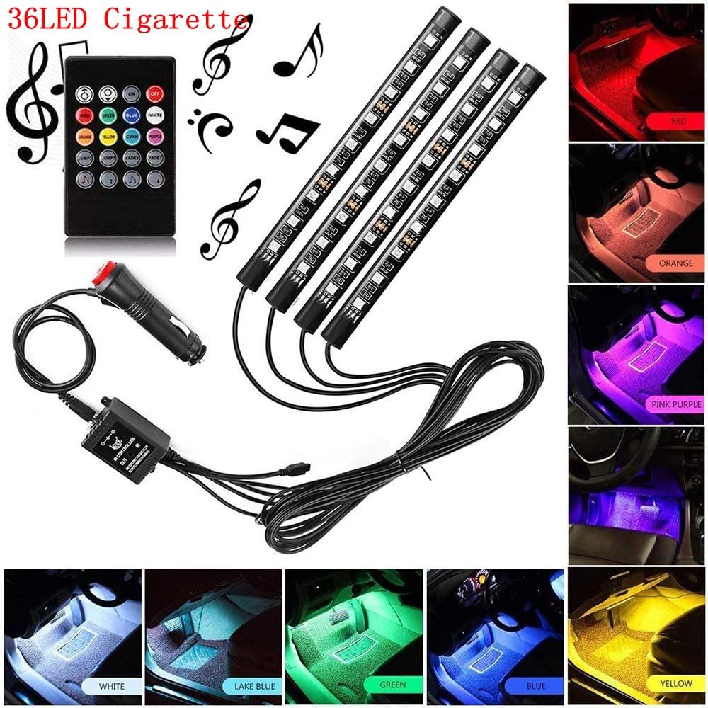 Nlpearl RGB LED Car Interior Ambient Lights With USB  Remote APP Music Control Multiple Modes Lighting Decorative Lamp