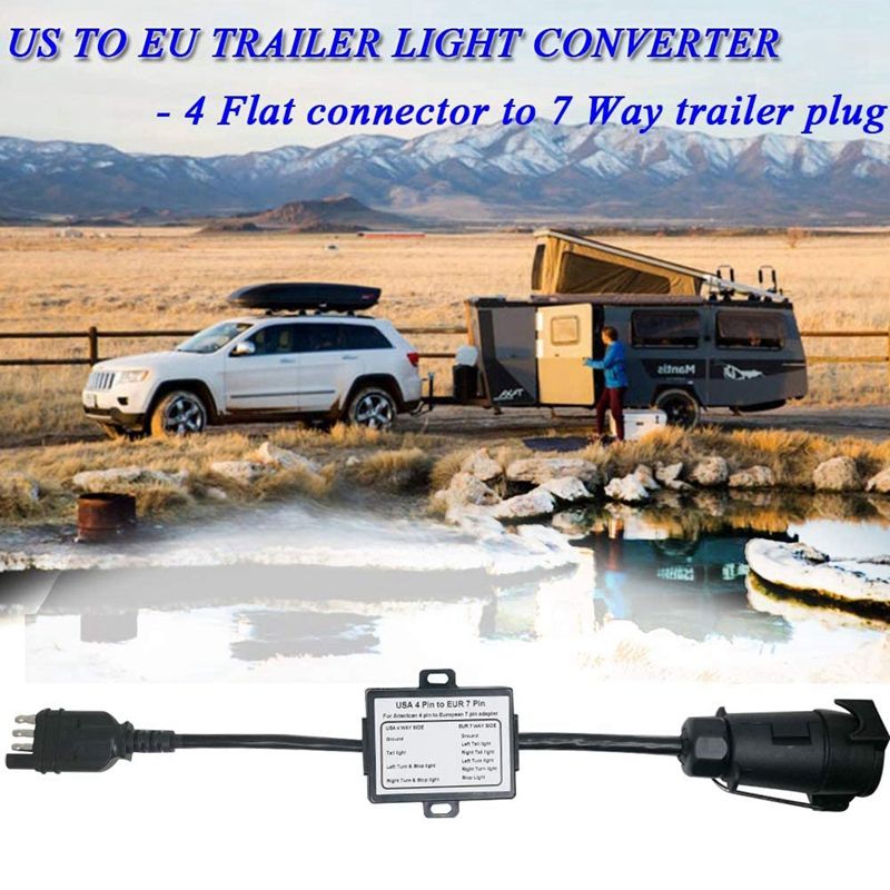 USA nach Europa Trailer Light Converter 4-Wege-Flachstecker
