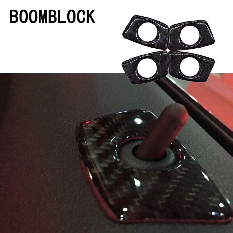 Carbon Fiber Door Lock Stickers Pin cover trim For BMW E30 E46 E39 E60 E36 E90 F30 F10 E34 F20 X5 E53 E70 F15 G30 X6 E71 X3 X1 M