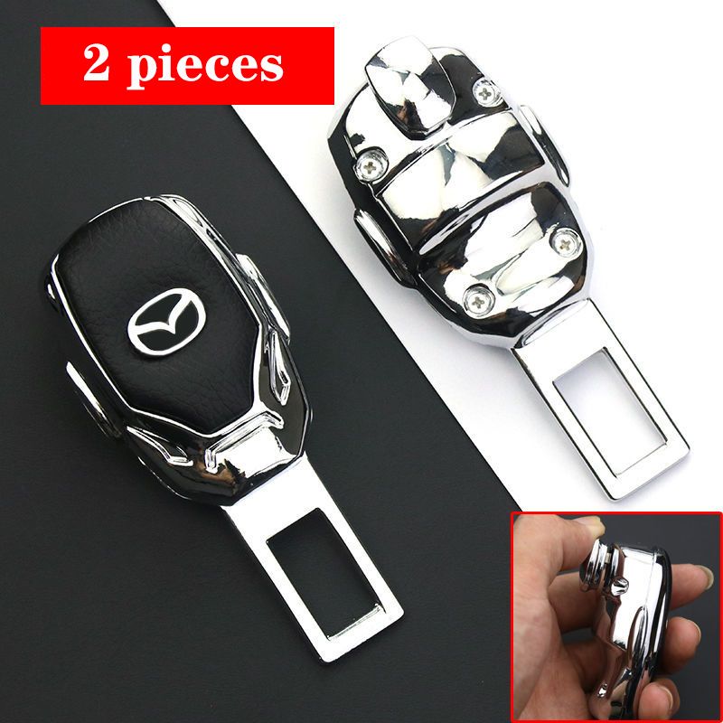 2 pieces for Mazda Mazdaspeed CX-30 CX-8 Mazda3 CX-3 CX-9 Mazda6 CX-5 Mazda2 Car seat belt extension buckle and silencer buckle