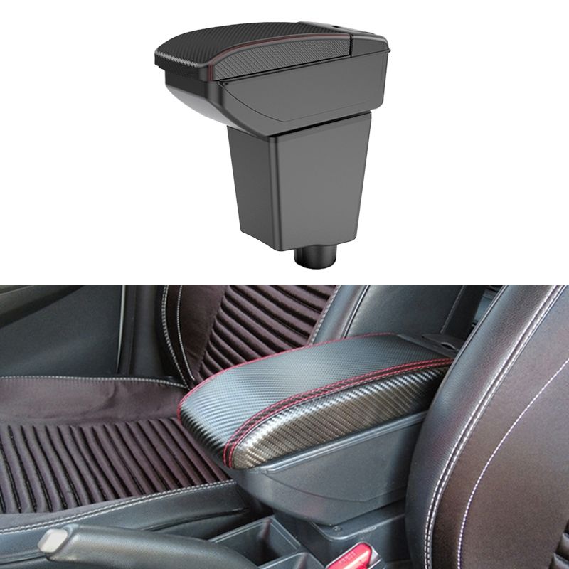 Car Center Armrest Box Carbon Fiber Leather Type for Renault Captur Clio4 2014