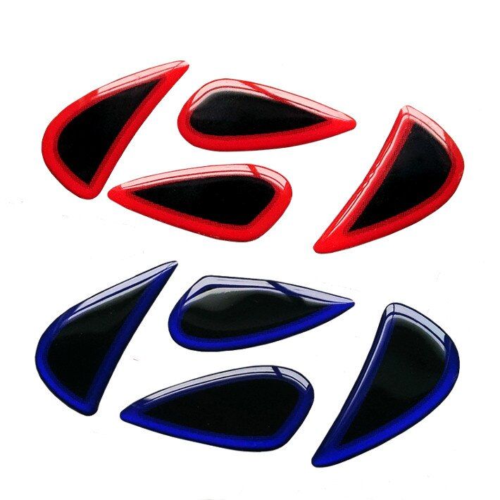 Emblem Decorated Sticker For Hyundai IX35 3D Head + Tail + Steering Wheel Red /Blue 2010 2012 2013 2014 2015 2016 2017 2018AB044