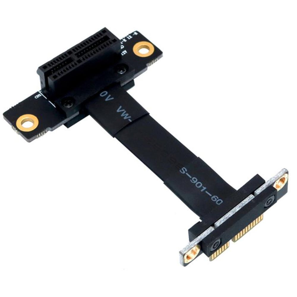 PCIE X1 Riser Cable Dual 90 Degree Right Angle PCIe 3.0 X1 to X1 Extension Cable 8Gbps PCI Express 1X Riser Card - 10CM