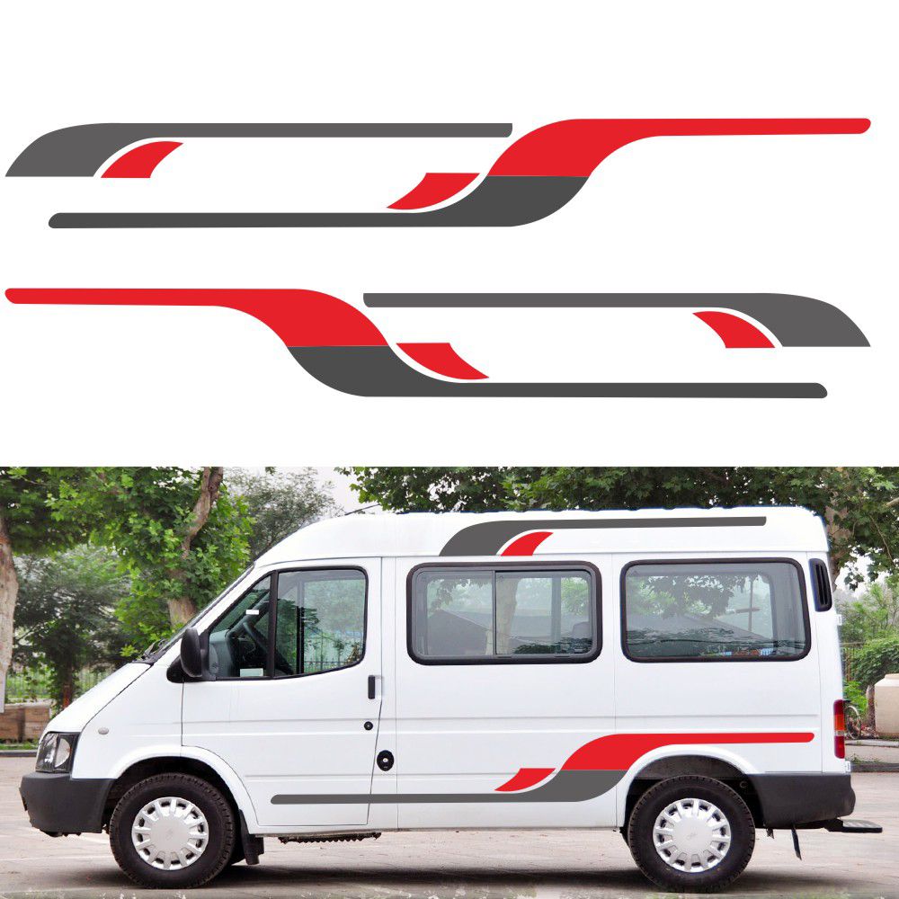 Car Auto Body Sticker Self-Adhesive Side Truck Vinyl Graphics Decals, Car Racing Decals，Door/Body/Hood Decal，1 Set
