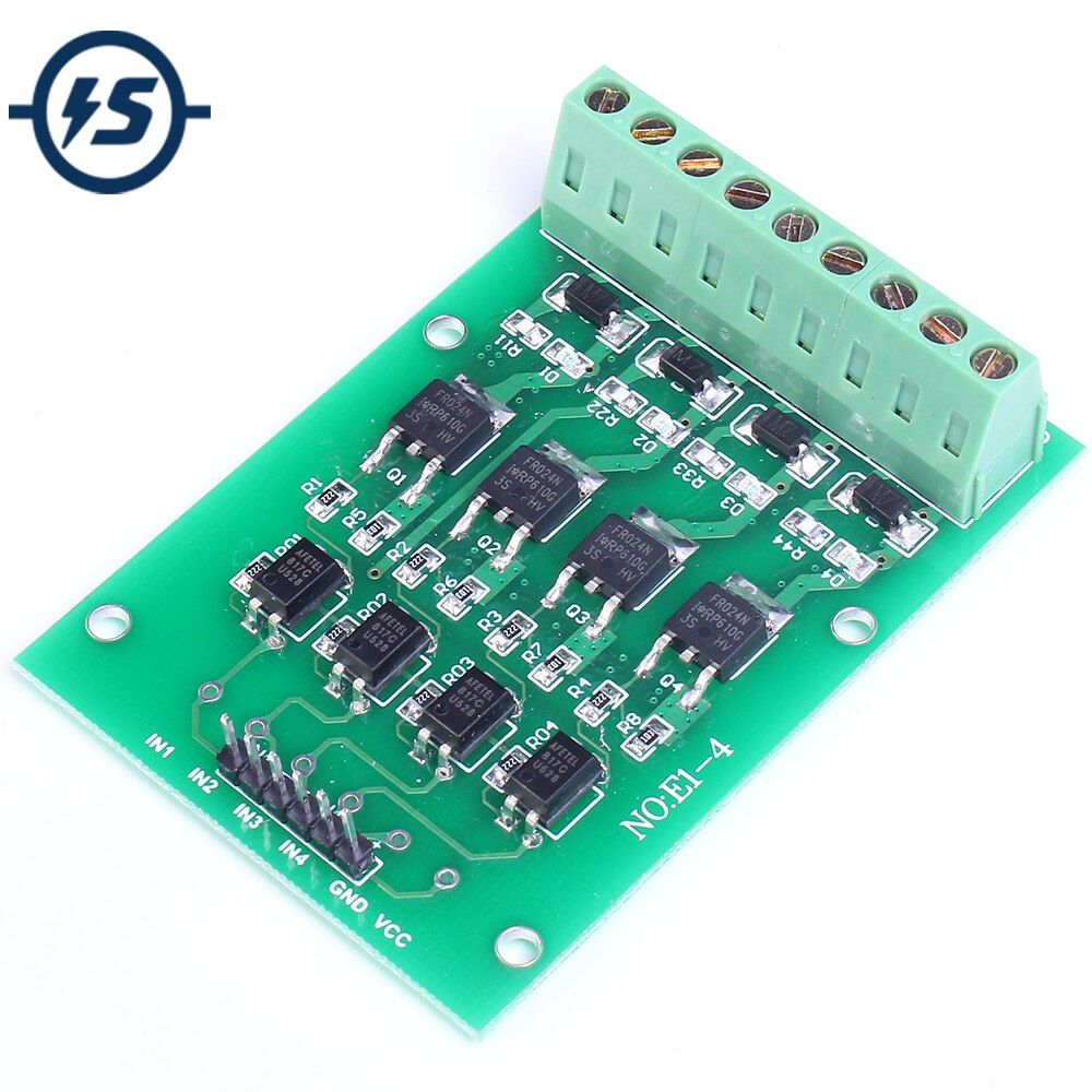 FET Optocoupler Isolation Electronic Switch Module 4 Channel Pulse Switch DC Control 4Bit PLC Transistor Expansion Board FR1205