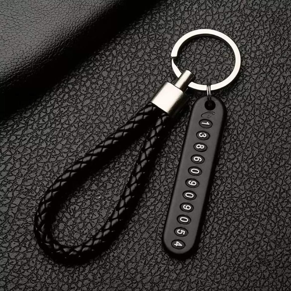 Pendant keychain Phone Number Bicycle Car Auto Motor Cycle Key Ring Anti-Lost Number Plate Mobile Number Gift